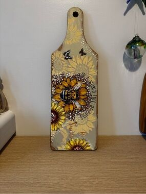 Sunflower Bee Decorative Cutting Board